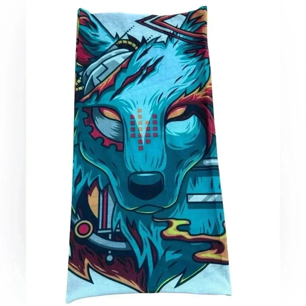 Wolf seamless bandana - festival dusk mask raves face mask